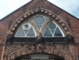 Selby Drill Hall - Detail above entrance